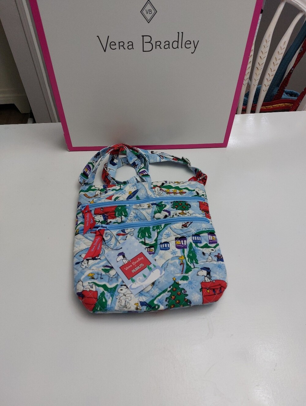 Vera Bradley Triple Zip Hipster Ski Slope Snoopy NWT